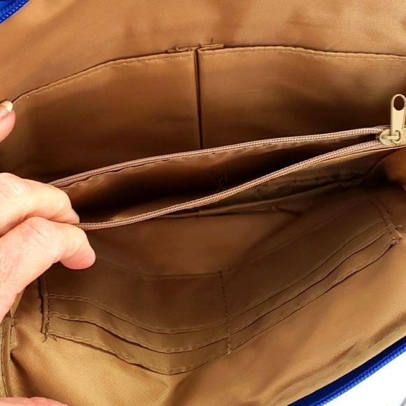 Multi Sac Royal Blue Crossbody Bag 7x9 VGUC - Picture 7 of 12